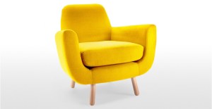 Jonah armchair in yellow by Made.com