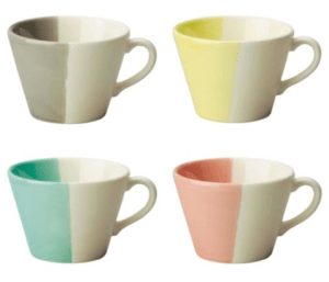 Dip Dye Earthenware, Set of 4 Mug - Mixed Colours, £12.50 Tesco