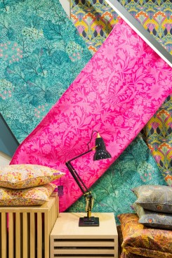 Liberty print fabric and cushions at John Lewis