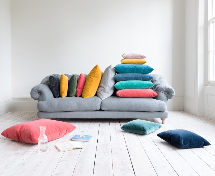 Loaf - Scatter cushions upholstered in NEW Velvet fabrics from £20 high res 2
